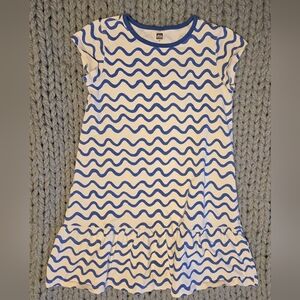 Tea Collection Blue and White Wave Dress